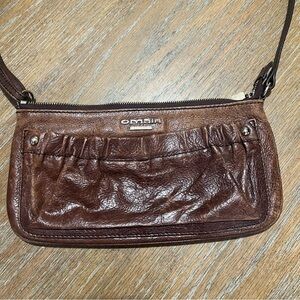 Omnia Crystal crossbody Brown Leather Women's Bag